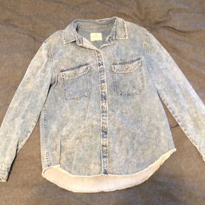 Oversized Denim Button Up